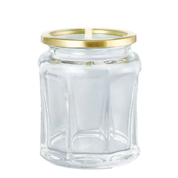 Hearth & Hand with Magnolia Sculpted Glass Toothbrush Holder Clear/Brass - Picture 1 of 3